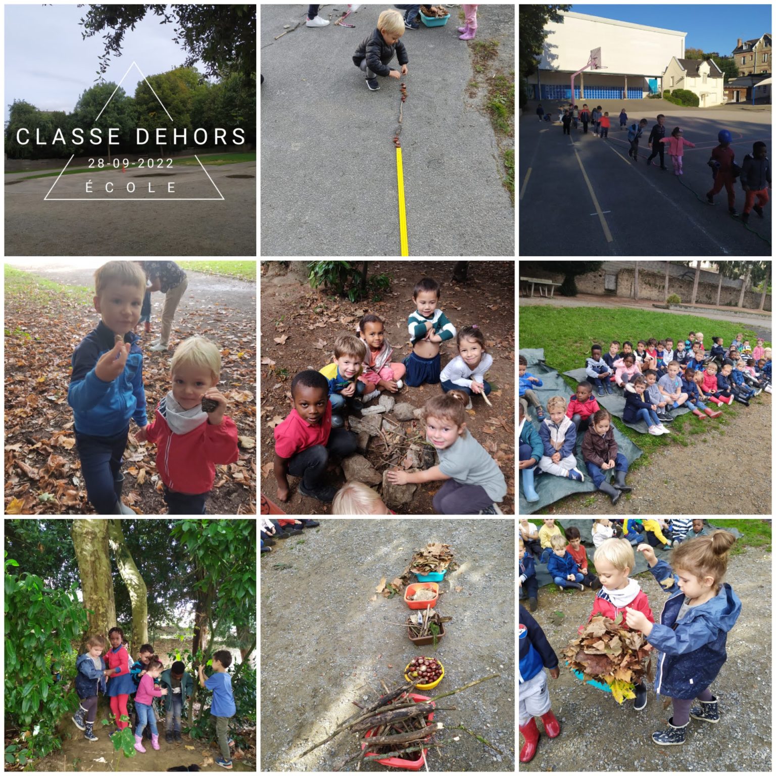 Classe Dehors en maternelle Ecole Sainte Thérèse Laval Maternelle
